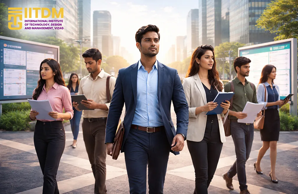 Fintech graduates navigating competitive job market maze with skills in strategy, compliance, and digital finance career preparation